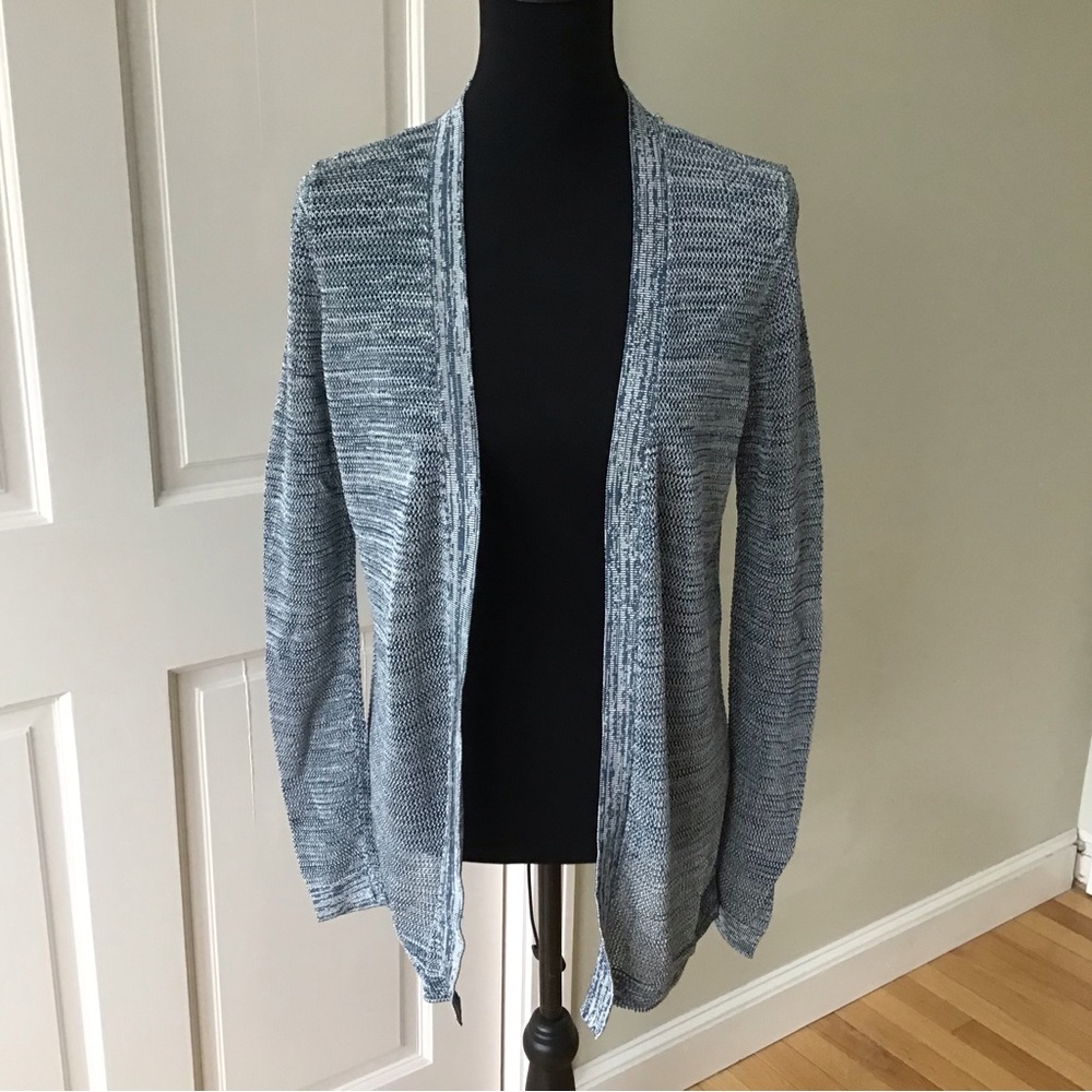 Ann Taylor Blue Cardigan Sweater Relaxed Knit